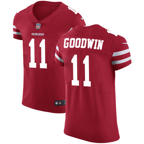 Nike 49ers #11 Marquise Goodwin Red Team Color Men's Stitched NFL Vapor Untouchable Elite Jersey - Click Image to Close